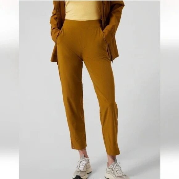 Athleta Brooklyn Ankle Pants I Brass Yellow I SIze 4 - Picture 1 of 6